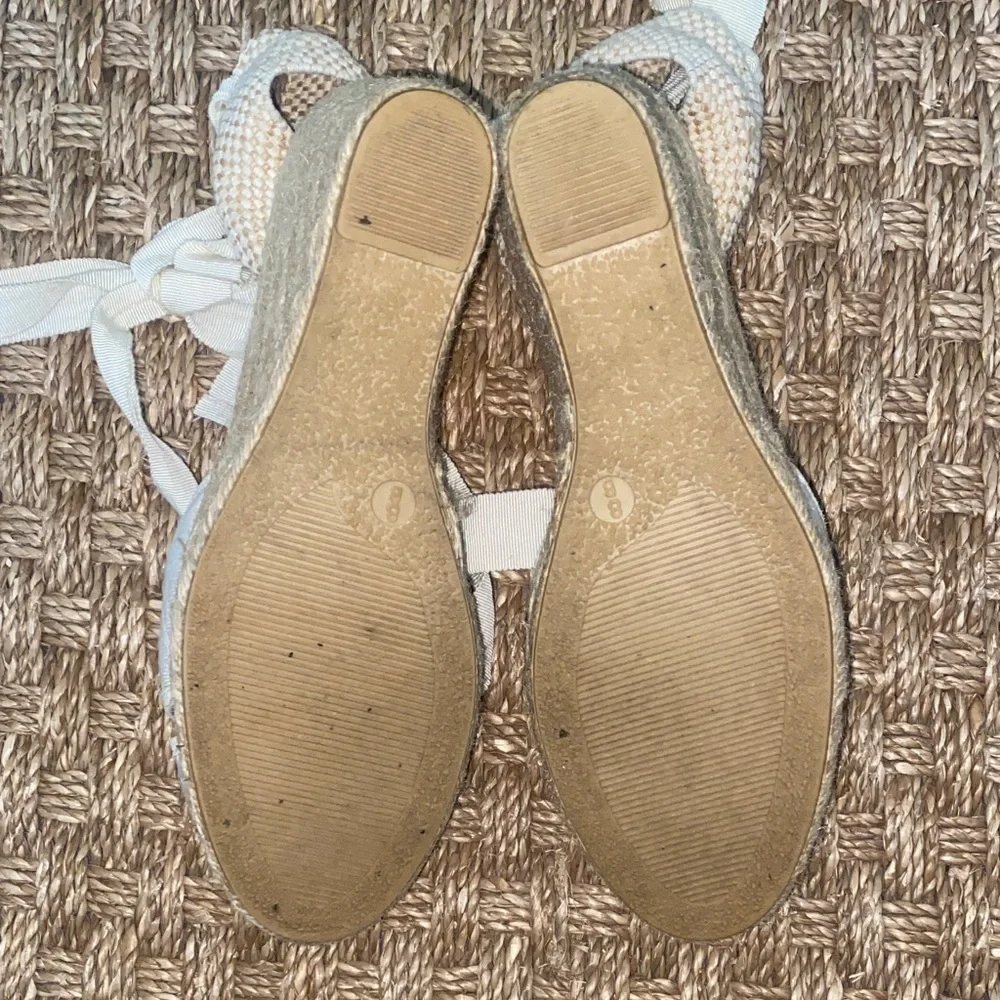 Coach Women's Cream White Wedge Espadrille Sandals Sz 8 - Picture 12 of 14